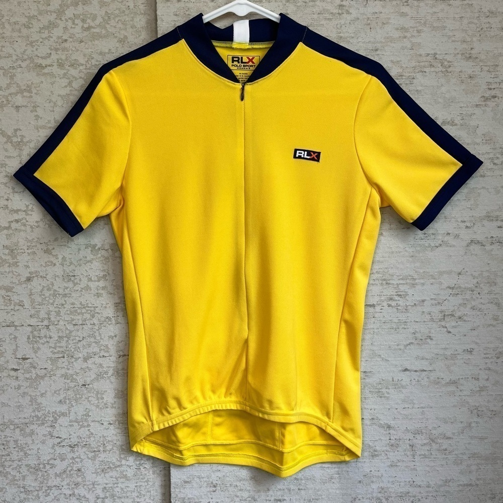 RLX Ralph Lauren Women's Yellow Cycling Jersey Sz M
